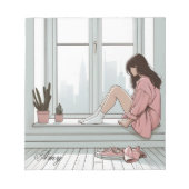 KREATIVES NOOTBOOK NIEDLICHES MÄDCHEN NOTIZBLOCK (Vorderseite)