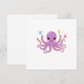 Kreatives Oktopus-Studio Einladung (Vorne/Hinten)