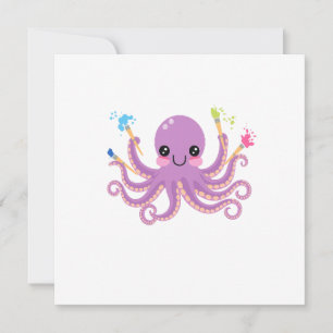 Kreatives Oktopus-Studio Einladung