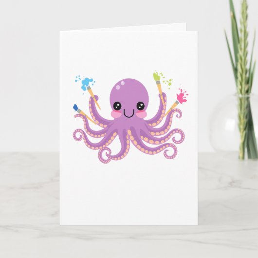 Kreatives Oktopus-Studio Karte (Vorderseite)