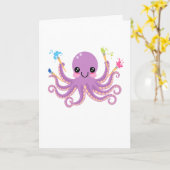Kreatives Oktopus-Studio Karte (Gelbe Blume)