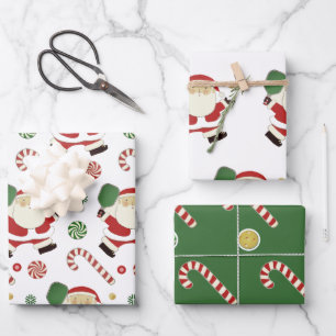 Kreatives Pickleball-Weihnachtsgeschenk Geschenkpapier Set