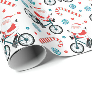 Kreatives Radfahren Radfahrer Weihnachten Geschenkpapier