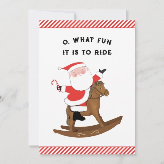 Kreatives Reitsport-Weihnachten Feiertagskarte (Vorderseite)