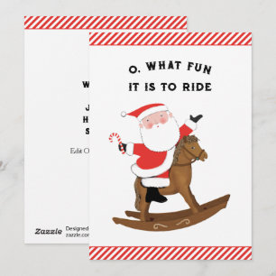 Kreatives Reitsport-Weihnachten Feiertagskarte