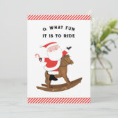 Kreatives Reitsport-Weihnachten Feiertagskarte (Stehend Vorderseite)