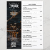 Kreatives Restaurant-Menü Zurück und vorne (Rückseite)