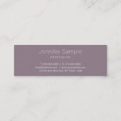 Kreatives sauberes Design Moderner Luxus Beruflich Mini Visitenkarte (Rückseite)