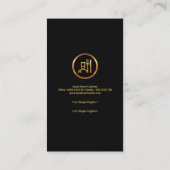 Kreatives schwarzes visitenkarte (Rückseite)