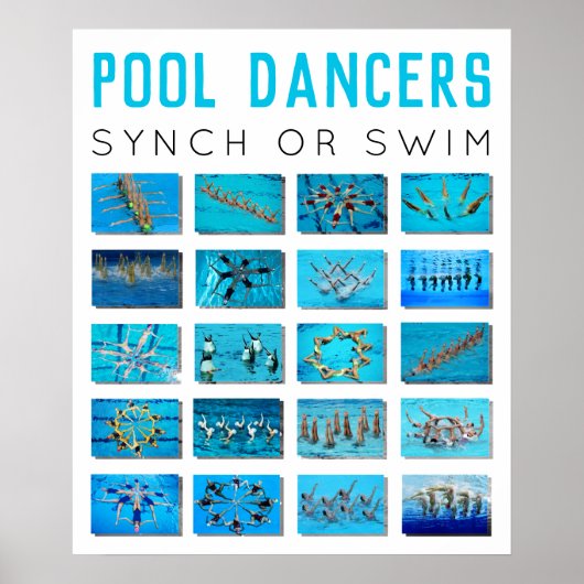 Kreatives Schwimmen Poster (Vorne)