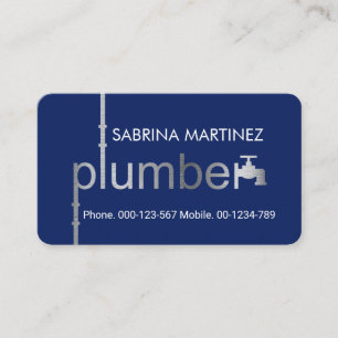 Kreatives silbernes Klempner-Rohrsystem-Installati Visitenkarte