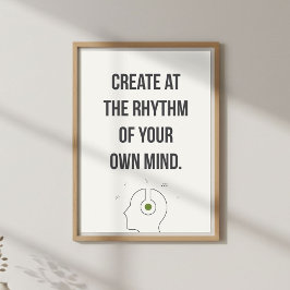 Kreatives Studio-Wandkunst. Minimaler Inspiration Poster