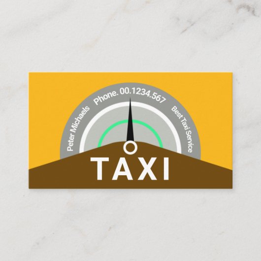 Kreatives Taxi-Speedometer Visitenkarte (Vorderseite)