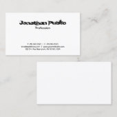 Kreatives Textdesign Beruflich Einfach Schlicht Visitenkarte (Vorne/Hinten)