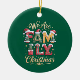 Kreatives und lustiges Familienweihnachten Keramik Ornament