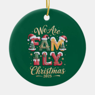 Kreatives und lustiges Familienweihnachten Keramik Ornament