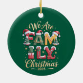 Kreatives und lustiges Familienweihnachten Keramik Ornament (Hinten)