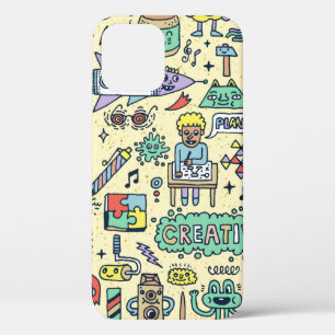 Kreativität Aktivitäten Funny Doodle Cartoon Set 1 Case-Mate iPhone Hülle