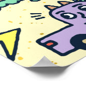 Kreativität Aktivitäten Funny Doodle Cartoon Set 1 Poster (Ecke)