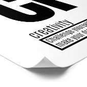 Kreativität - grundlegende Erfolgsfaktoren Poster (Ecke)