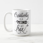 Kreativität ist eine Mind Set Free Tasse (Links)