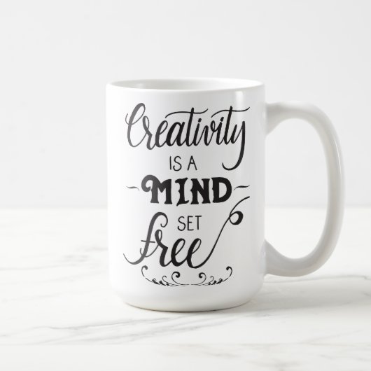 Kreativität ist eine Mind Set Free Tasse (Rechts)