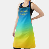 "Kreativität ist Messy" Blau und Gelb Ombre Schürze (InSitu)