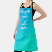 Kreativität ist Messy Blue Gradient Funny Apron Schürze (InSitu)
