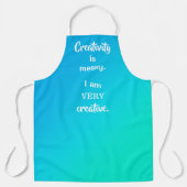Kreativität ist Messy Blue Gradient Funny Apron Schürze (Vorderseite)
