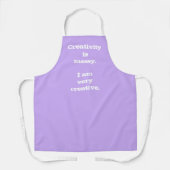 Kreativität ist Messy. Funny Apron Schürze (Vorderseite)