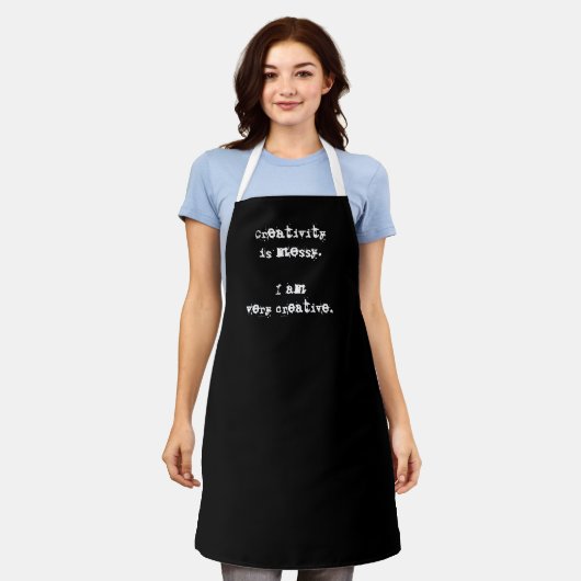 Kreativität ist Messy Funny Apron Schürze (Getragen)