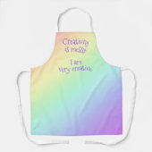 Kreativität ist Messy Funny Rainbow Schürze (Vorderseite)