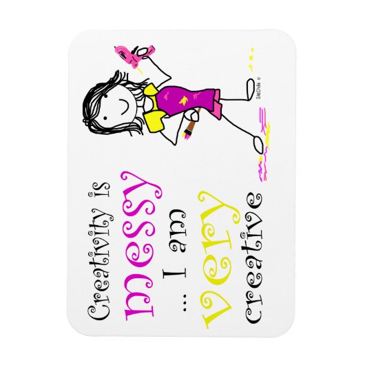 Kreativität ist Messy Magnet (Vertikal)