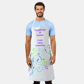 Kreativität ist Messy. Wirbel Design Funny Apron Schürze (Getragen)
