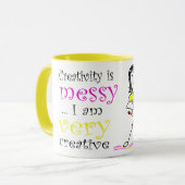 Kreativität ist unordentliche Tasse (Vorderseite Links)