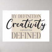 Kreativität kann per Definition nicht definiert we Poster (Vorne)