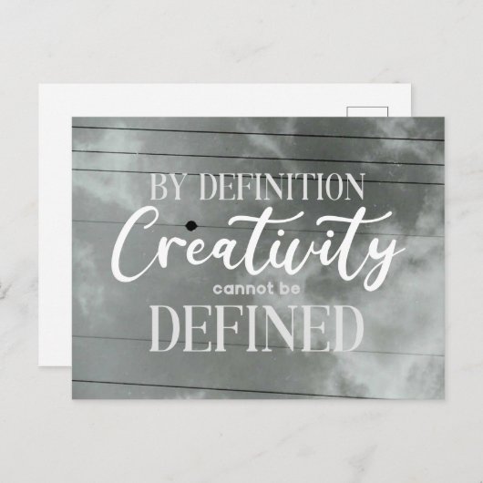 Kreativität kann per Definition nicht definiert we Postkarte (Vorne/Hinten)