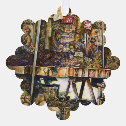 Kreativität macht alles heller ornament karte (Vorderseite)