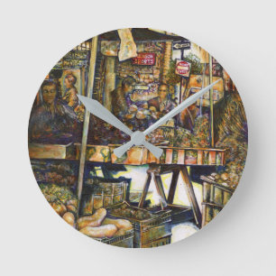 Kreativität macht alles heller runde wanduhr