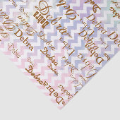 Kreativität mit Zickzack und personalisiertem Name Seidenpapier (Ausschnitt)