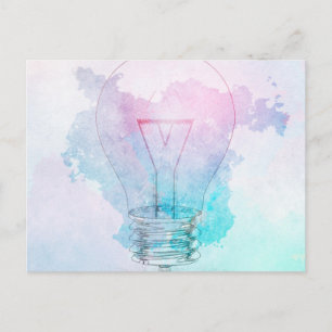 Kreativität und Unternehmensinnovation als Konzept Postkarte