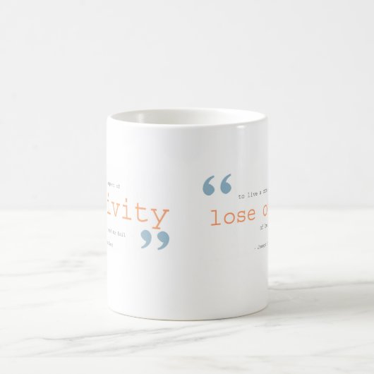 Kreativität + unsere Angst verlieren Kaffeetasse (Mittel)