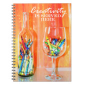 Kreativität wird hier gedient notizblock (Vorderseite)