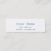 Kreativitätsminikarten Mini Visitenkarte (Rückseite)