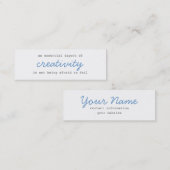 Kreativitätsminikartenskript Mini Visitenkarte (Vorne/Hinten)