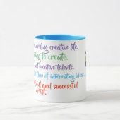 Kreativitätsnachweis-Tasse - tägliches Mantra Tasse (Zentrum)