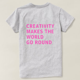 Kreativitätszitat Rosa Typografie Zurück Grau druc T-Shirt