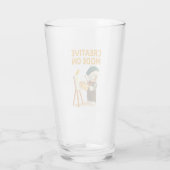 Kreativmodus aktiviert: Maler Bichon-Hund Künstler Glas (Rückseite)