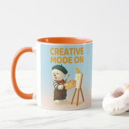 Kreativmodus aktiviert: Maler Bichon-Hund Künstler Tasse
