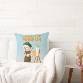 Kreativmodus Ein: Maler Bichon Hund Künstler Kunst Kissen